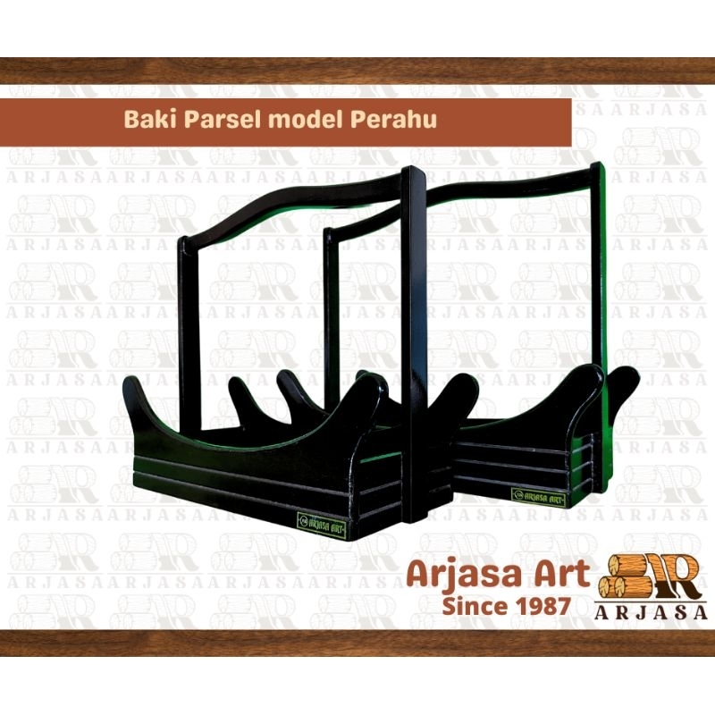 

Baki Parsel Model Perahu / Seserahan Hias / Kotak Hantaran Murah / Baki Kayu