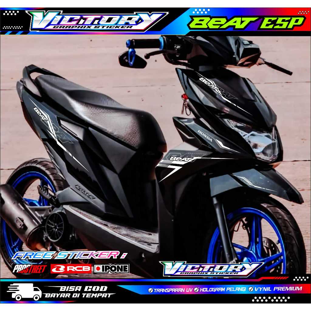 STRIPING VARIASI MOTOR HONDA BEAT ESP / STICKER LIST MOTOR BEAT ESP