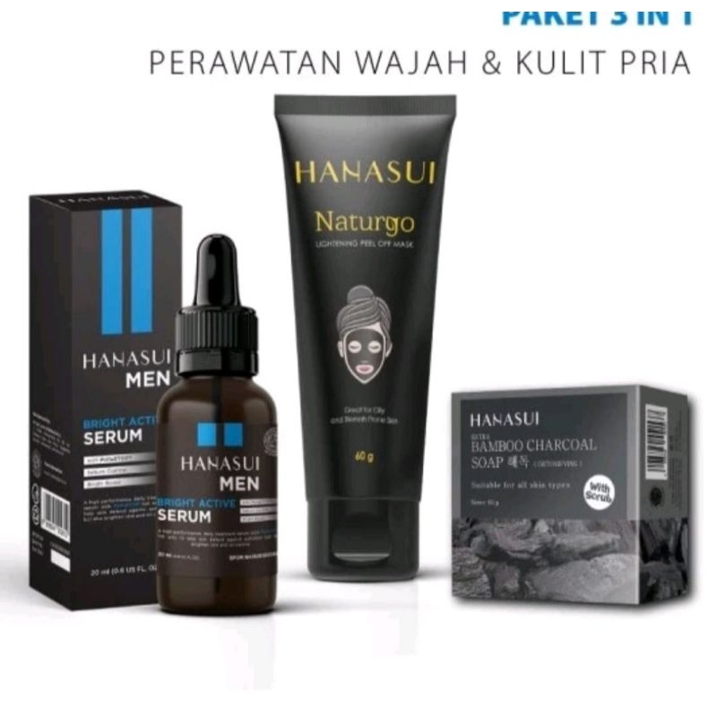SKINCARE PRIA VIRAL/PAKET SKINCARE HANASUI FOR MEN 3PCS