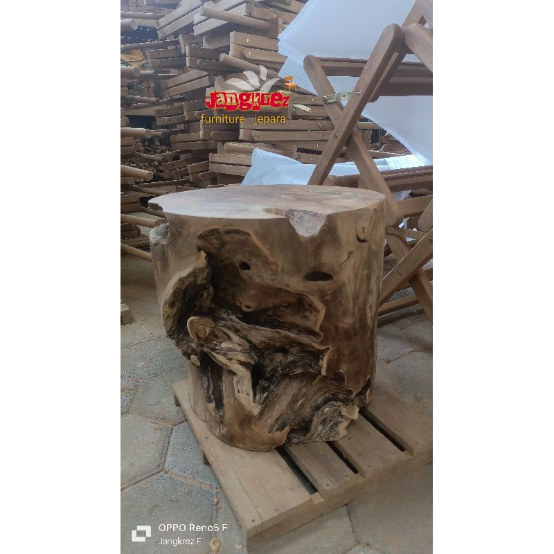 Stool kayu jati...akar jati