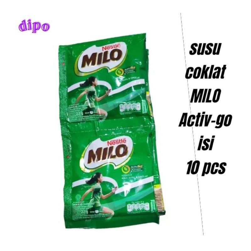 

susu coklat MILO Activ Go 10 pcs