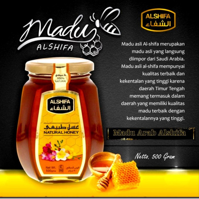 

Madu Al Shifa 500 gram Madu Arab Natural Honey / Madu Murni / Madu Asli