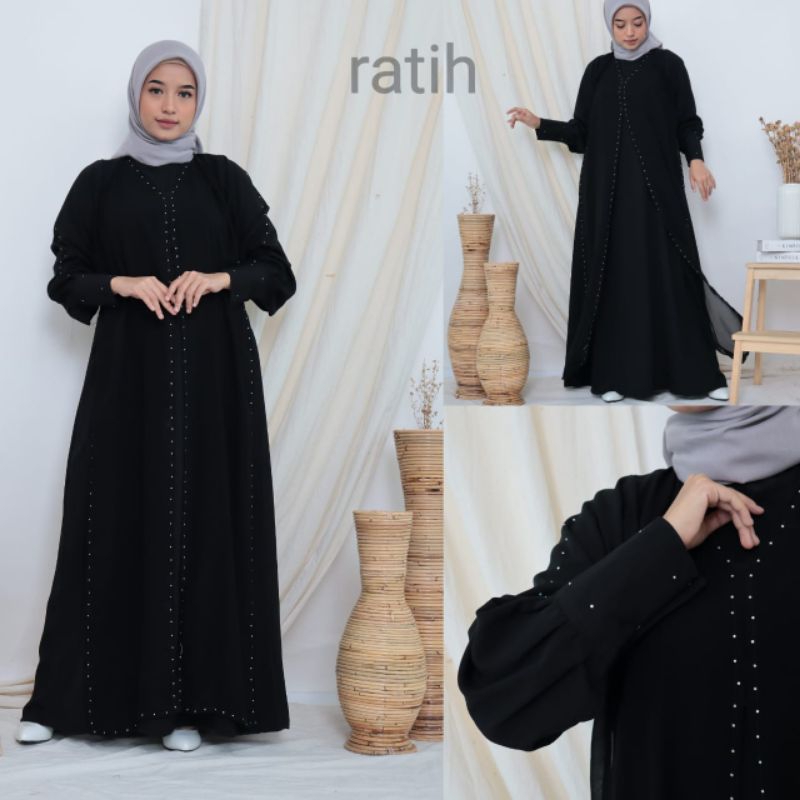 Abaya Hitam Gamis Wanita Terbaru Fashion Muslim Turkey Dubai  Arabian ratih