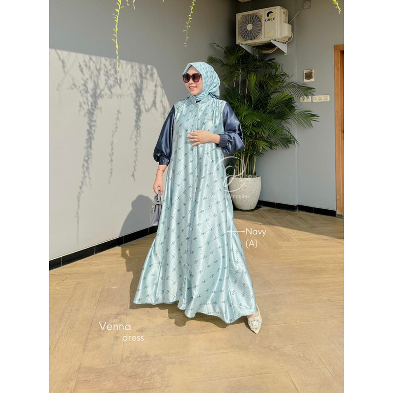 [RESELLER] Dress Muslimah DYN ori 100% Venna dress /Dress PREMIUM Silk