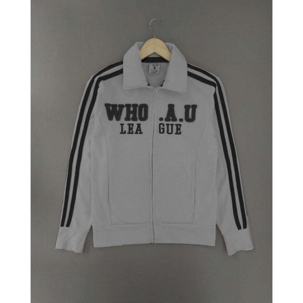 Jaket STM WHO AU League Tracktop Zipper Pria Dan Wanita / Jaket Who Au Teks Bordir Premium Quality D