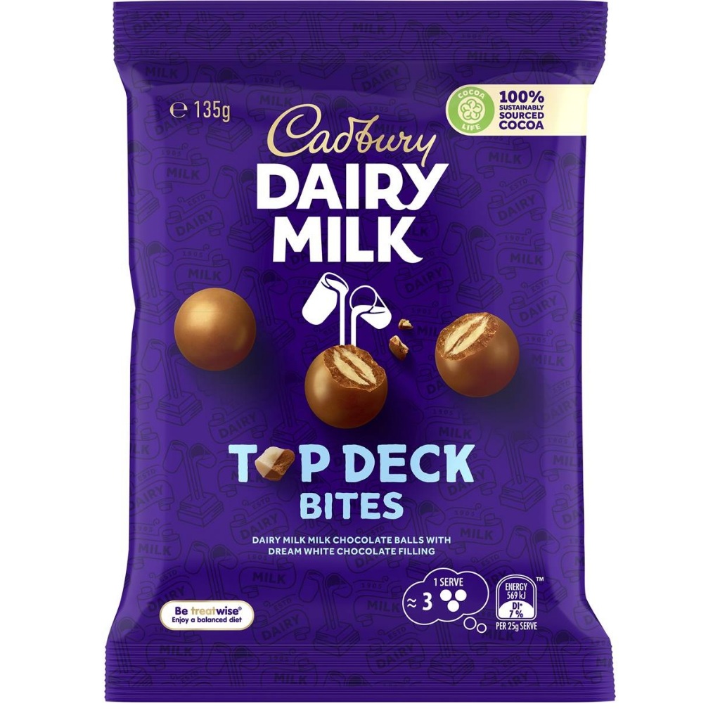 

Cadbury Dairy Milk Top Deck Bites Australia