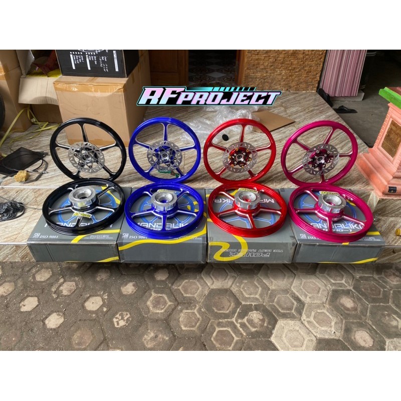 Velg Power Mandalika METIC AEROX PCX 150 PCX 160 MIO Palang 5 140/160 Ring 17