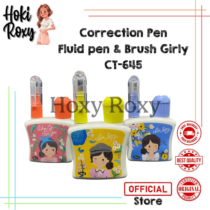 

Correction Pen+ Kuas Karakter / Tipex Pen + Kuas/ Tipex 2 fungsi