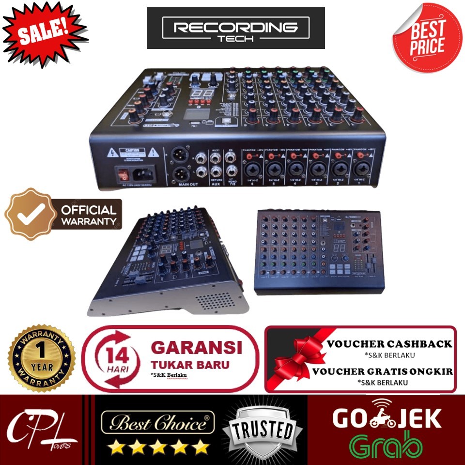RECORDING TECH PRO-RTX8 8 Channel Professional Audio Mixer
