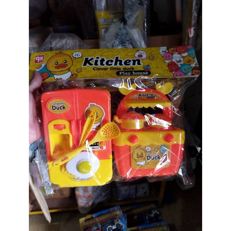 mainan dapur kulkas kitchen clever little duck