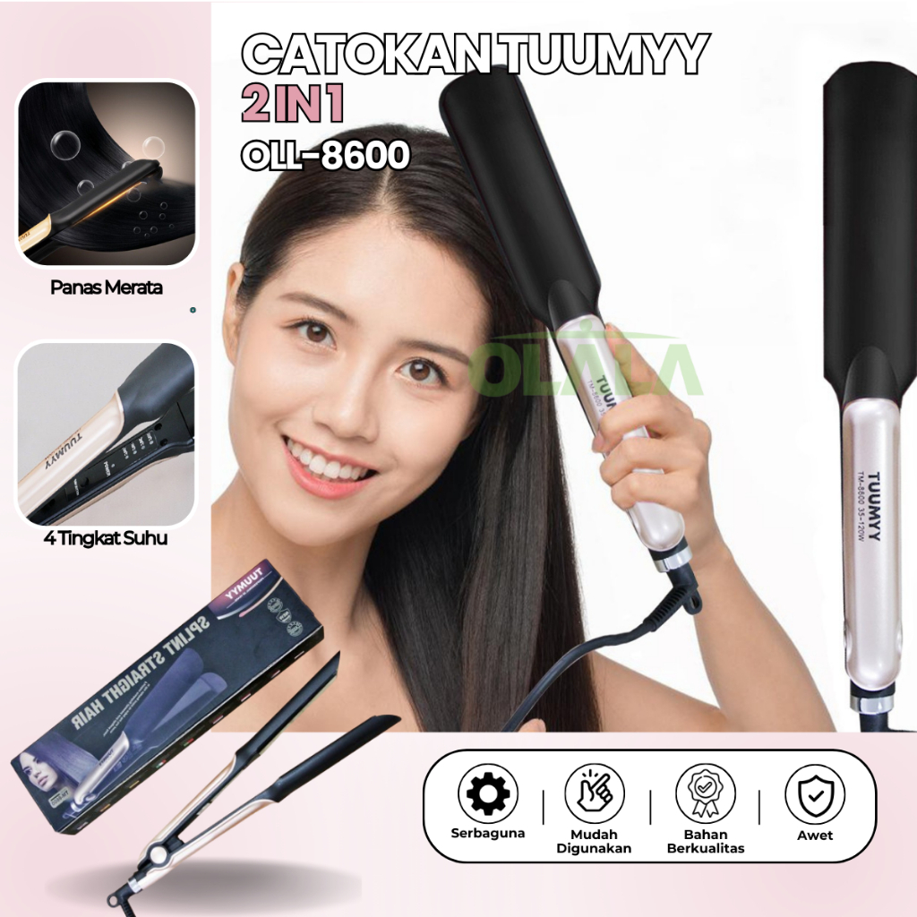 Catokan Curly Straight Lurus Keriting Alat Catok Rambut Tuumyy OLL-8600