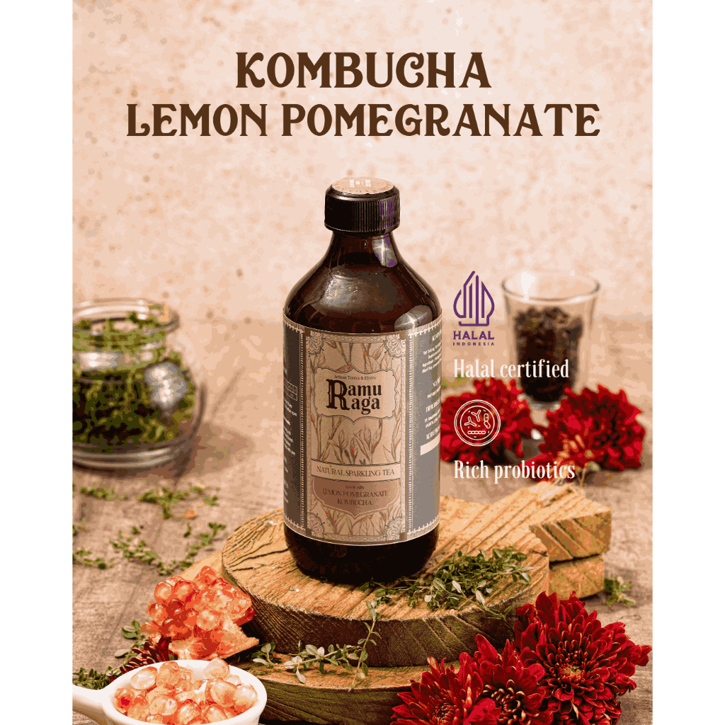 

Kombucha Lemon Pomegranate - 330 ml by Ramuraga