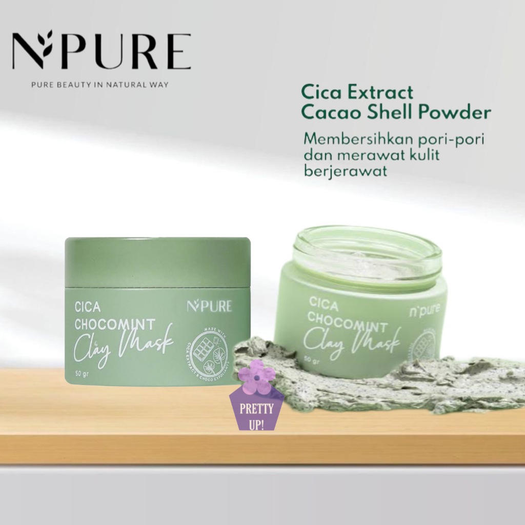 NPURE CHOCOMINT CLAY MASK / MASKER ANTI JERAWAT KOMEDO / MASKER KULIT BERMINYAK