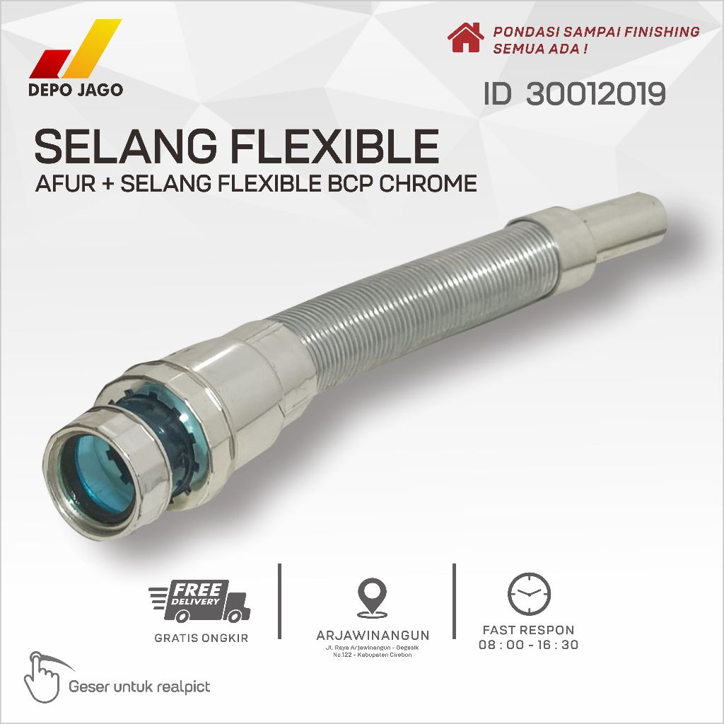 Afur + Selang Flexible BCP Chrome