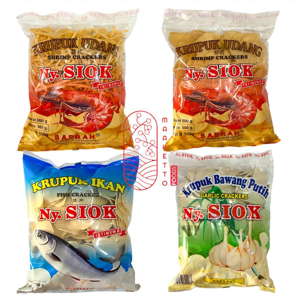 

Kerupuk Udang Ny. Siok Oval Stik Bawang Putih Ikan 500gr