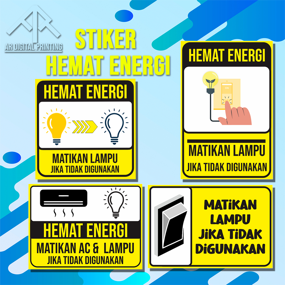

STIKER MATIKAN LAMPU/ STIKER MATIKAN AC/ STIKER HEMAT ENERGI