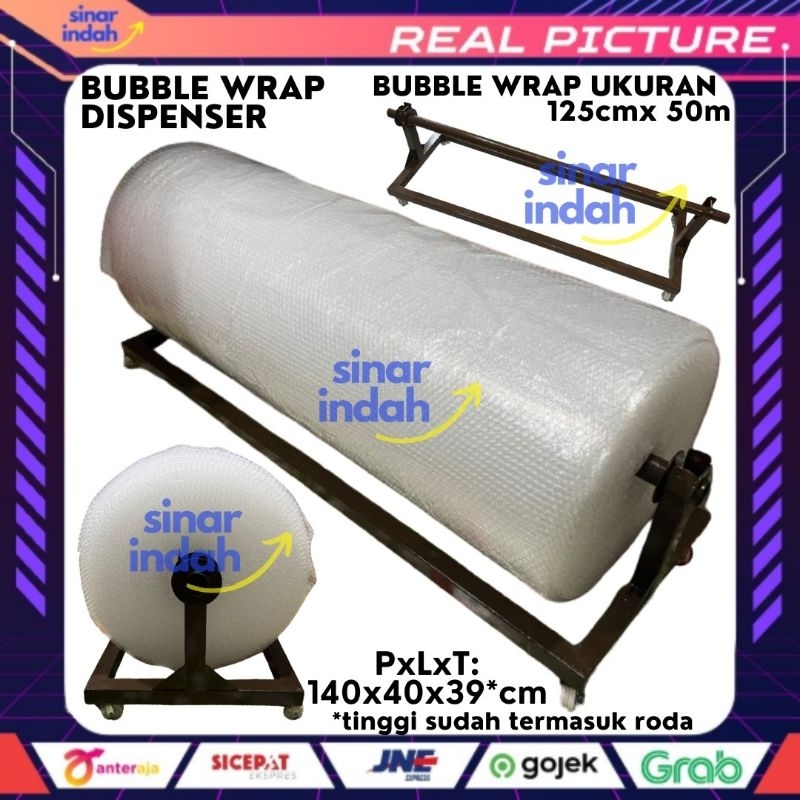 

DISPENSER BUBBLE WRAP / KAKI BUBBLE WRAP / KAKI PACKING BUBBLE 125cm X 50m