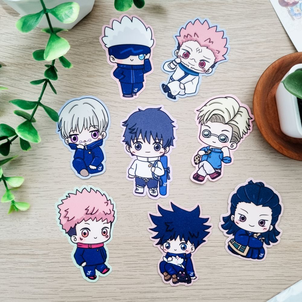 

WINDA LEE Jujutsu Kaisen Glitter Sticker Die Cut / Stiker Satuan