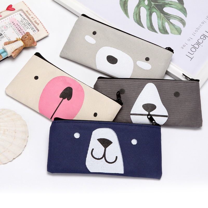 

LB Tempat Pensil Pulpen KAIN KANVAS KARAKTER HEWAN Lucu Kotak Pensil Serbaguna Motif Animal Dompet pouch make up kosmetik wanita RK4