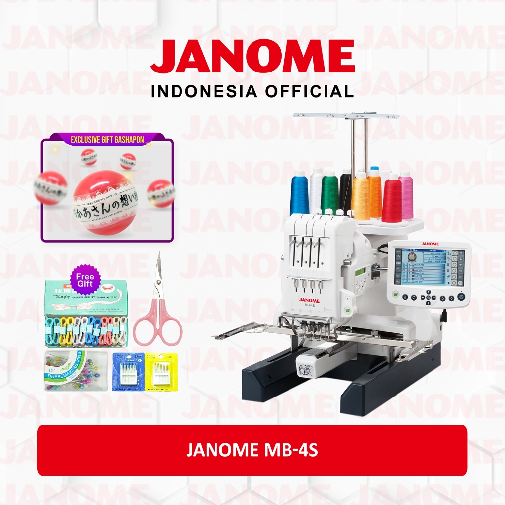 Mesin Bordir JANOME MB-4S Benang MB4S Japan Quality Garansi Resmi