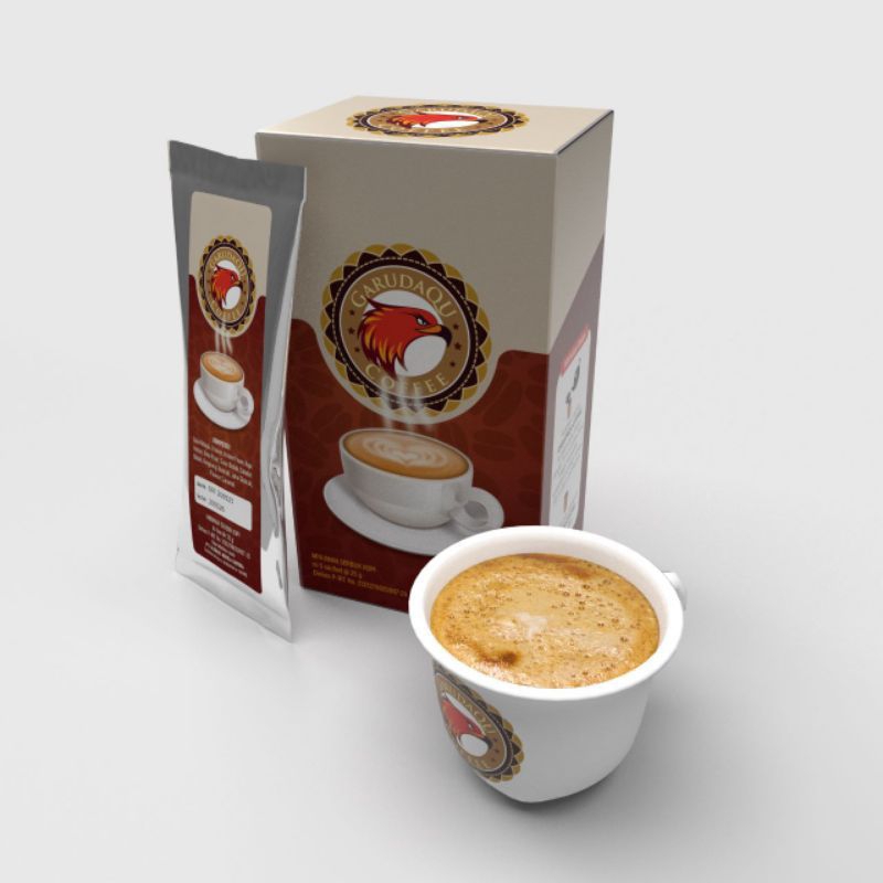 

Ekstrak Kopi + Gingseng Korea GARUDAQU COFFEE 1 Box Isi 5 Sashet
