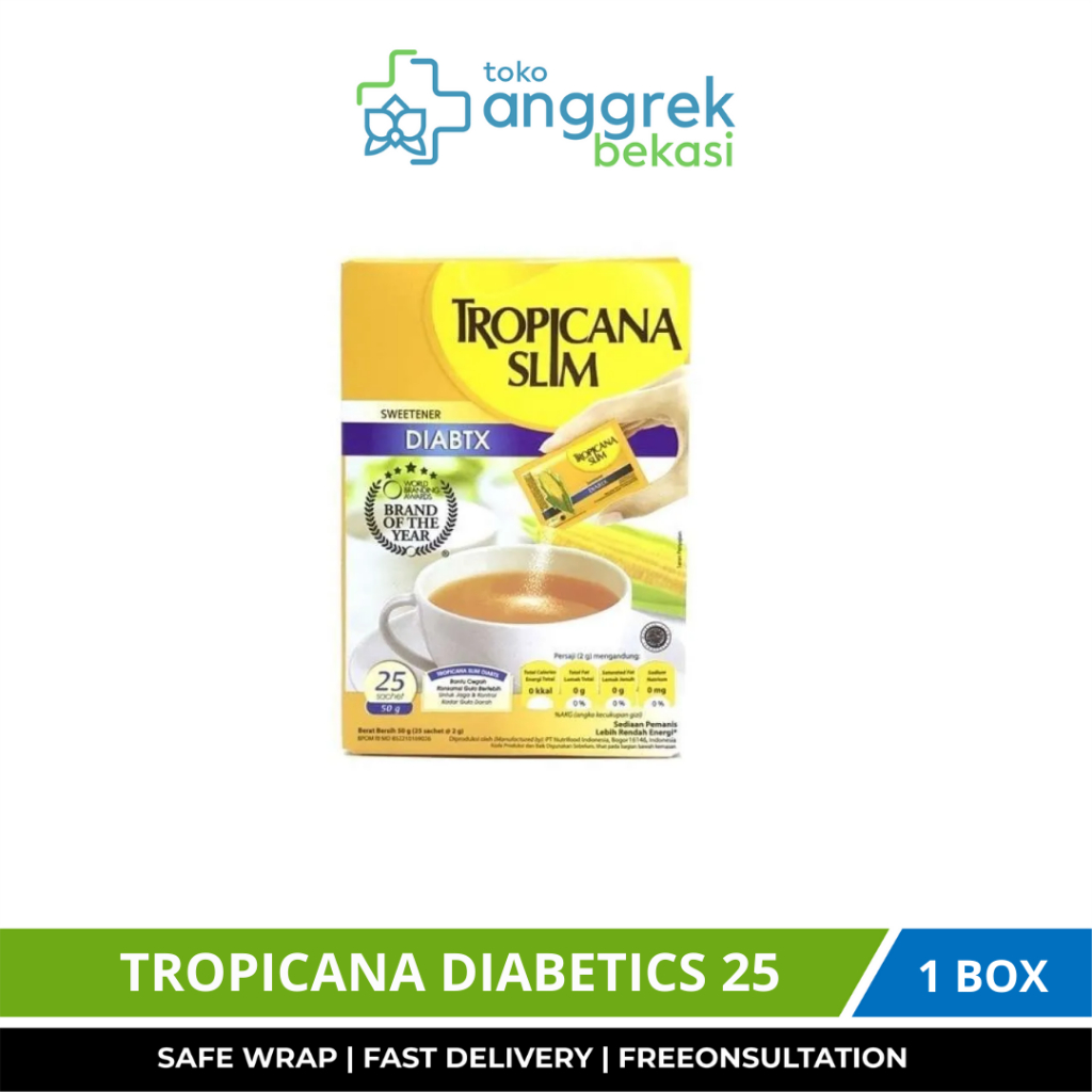 

TROPICANA DIABETICS ISI 25 SACHET / GULA PENGGANTI PENDERITA DIABETES