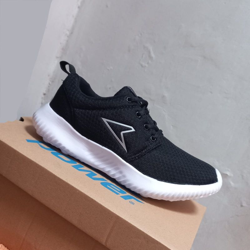 Bata Sepatu Sekolah Power Hitam Putih