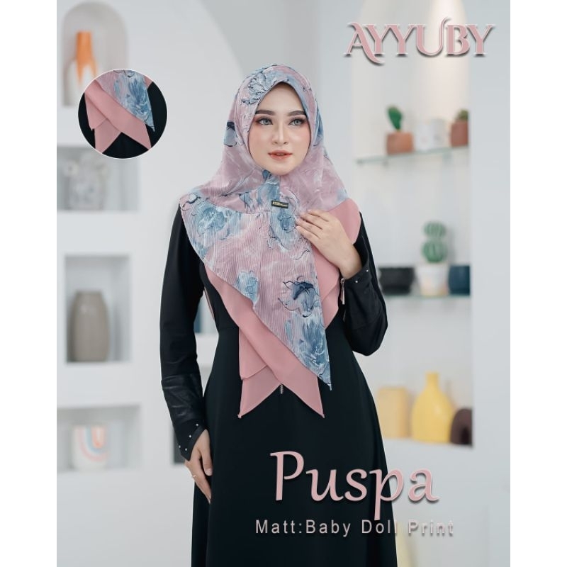 HIJAB KHIMAR PUSPA MOTIF ORI AYYUBY