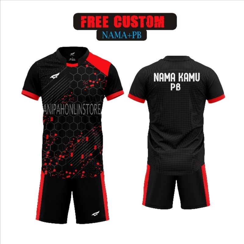 ( Free nama + nama pb ) Jersey badminton pria wanita/ baju bulutangkis dewasa kaos badminton custom