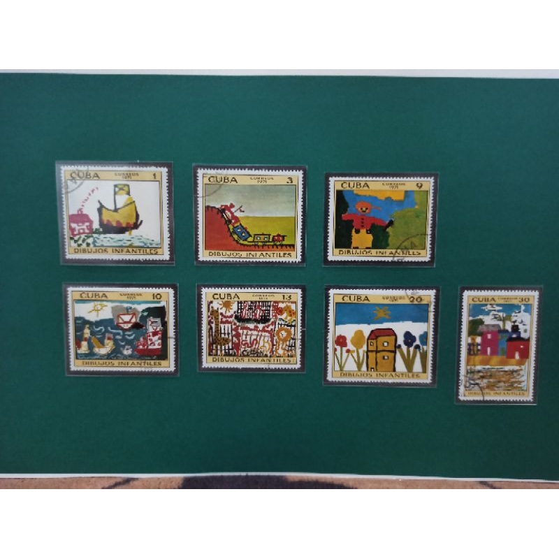 

Perangko antik Cuba Children Drawning