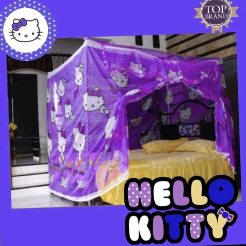 Kelambu Nyamuk Motif Hello Kitty Super Jumbo no.1