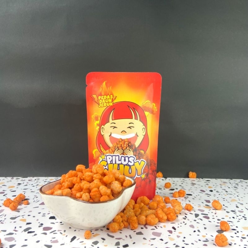 

Cemilan Pilus Cihuy. Cemilan Viral Masa Kini, Cemilan Keluarga Indonesia. 50gr