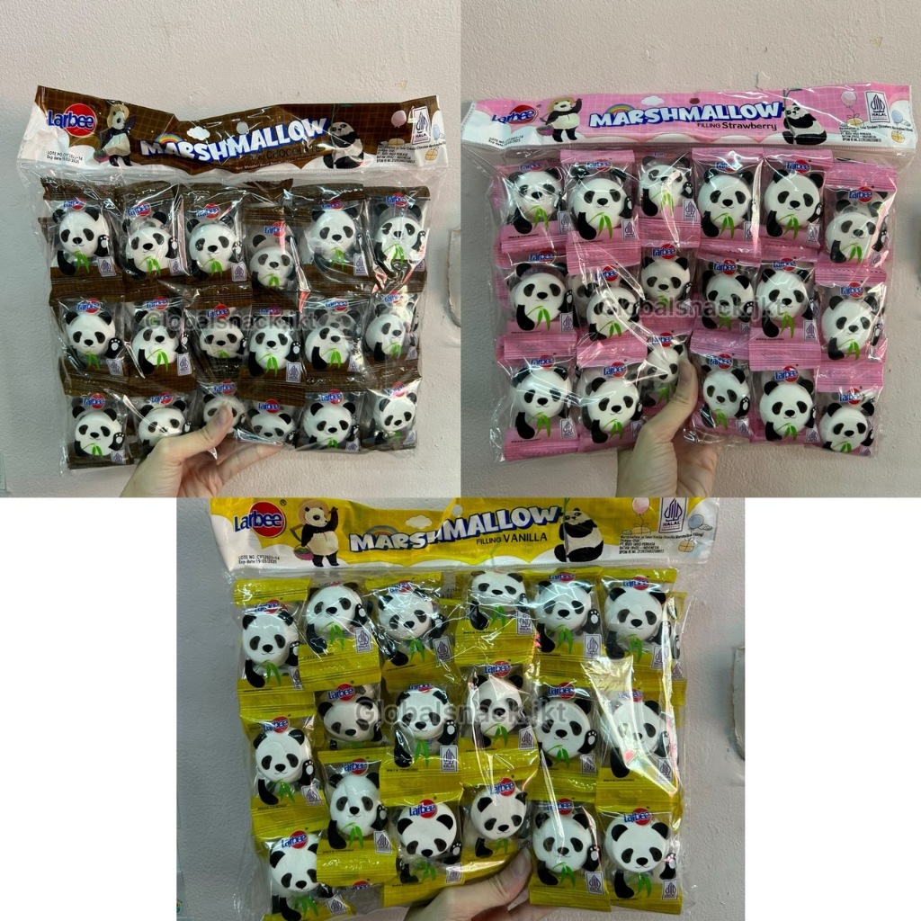 

LARBEE MARSHMALLOW PANDA FILLING VANILLA / STRAWBERRY / CHOCOLATE - MARSHMELLOW