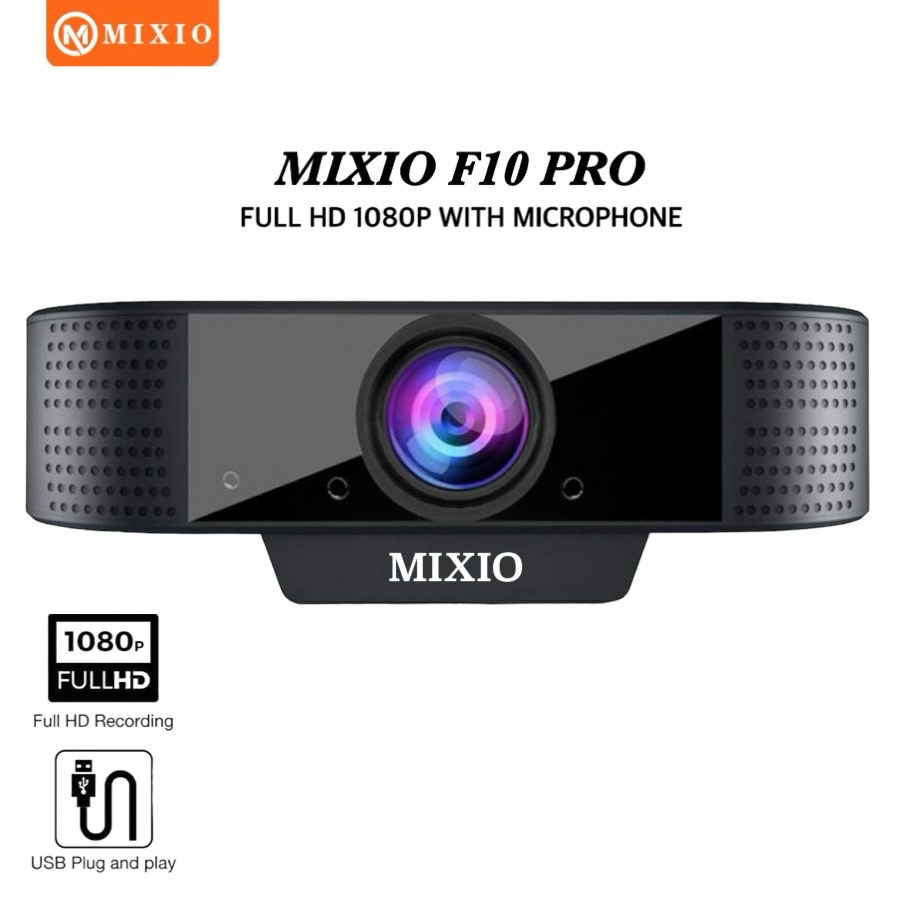 MIXIO F10 PRO Full Hd Webcam 1080P With Microphone Web cam FULL HD