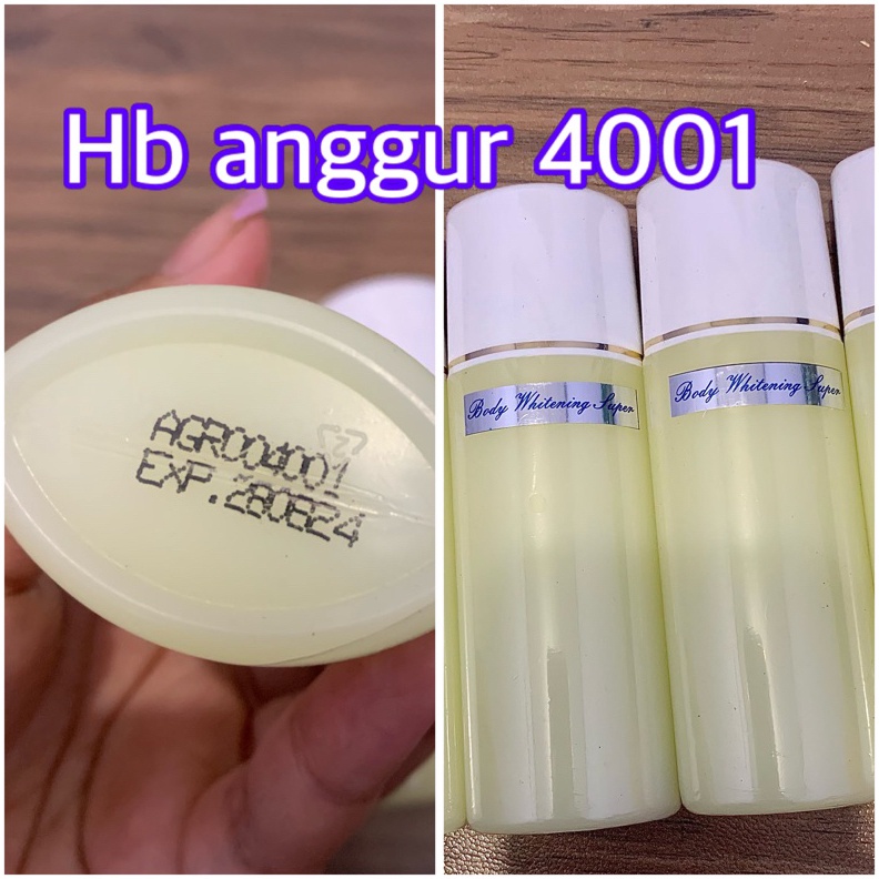 Ready Stok Hb Anggur klobe 41  Hb pemutih badan extra whitening