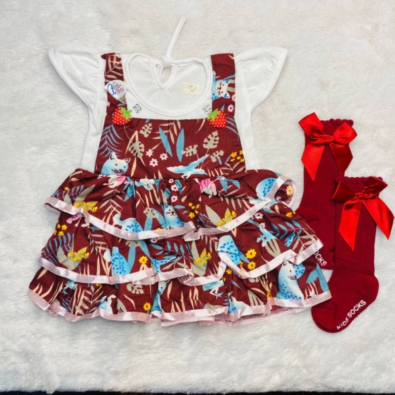 Dress bayi perempuan 6-12 bulan import Baju pesta anak bayi