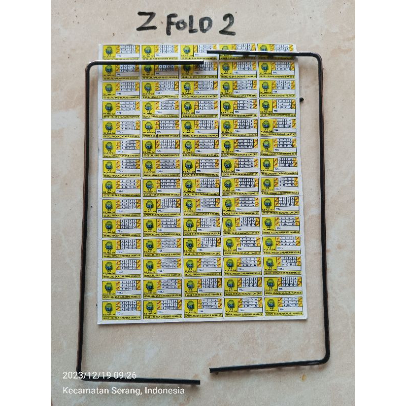 list bejel frame Samsung z fold 2 original copotan cabutan mulus