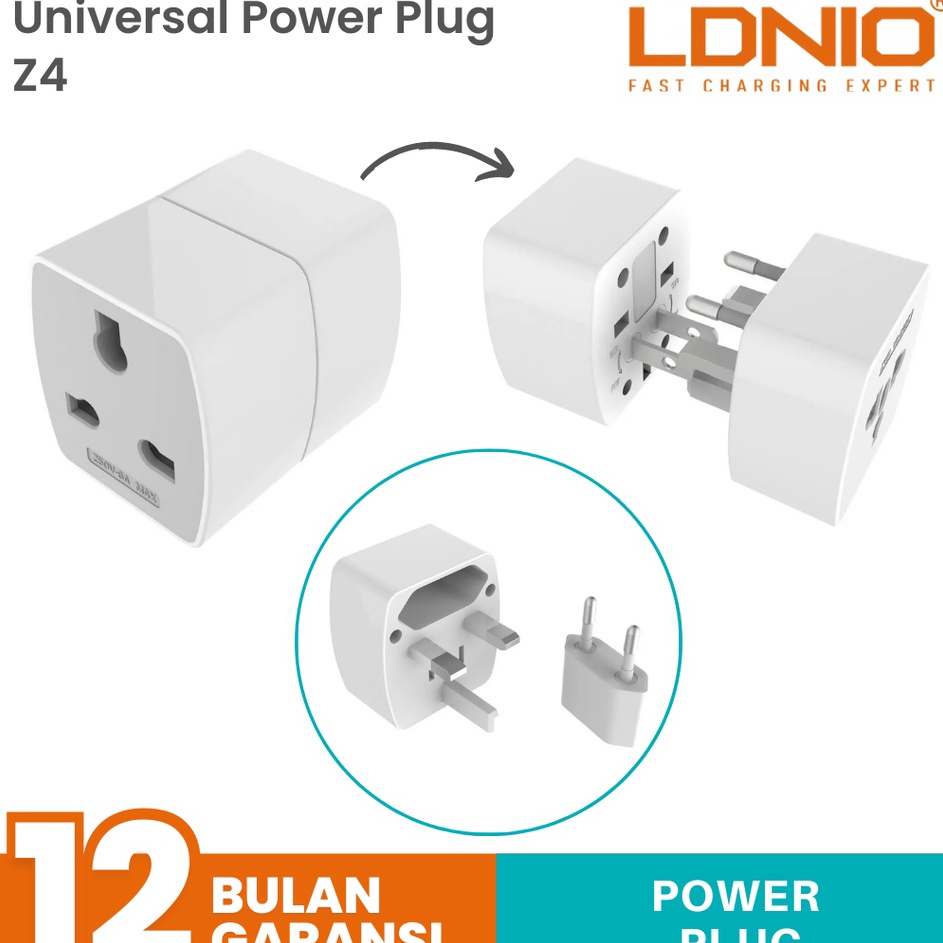 Dm Universal PLUG LDNIO Z4 Travel Socket Adapter 6A ORIGINAL LDNIO