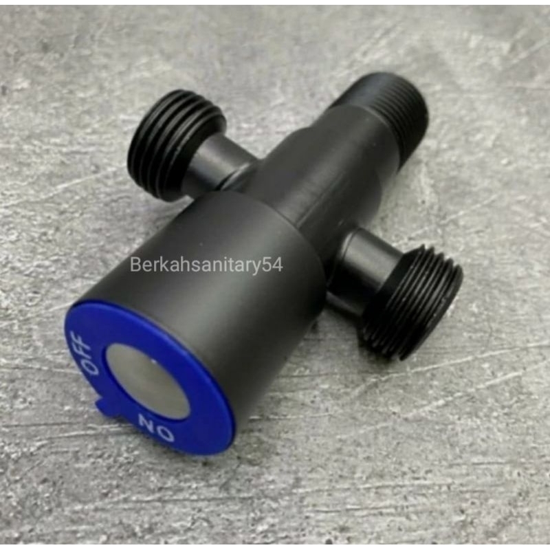 Stop Kran Hitam Stainless Sus 304/Stop Kran Closet/Wastafel/Shower/Bak Cuci Piring