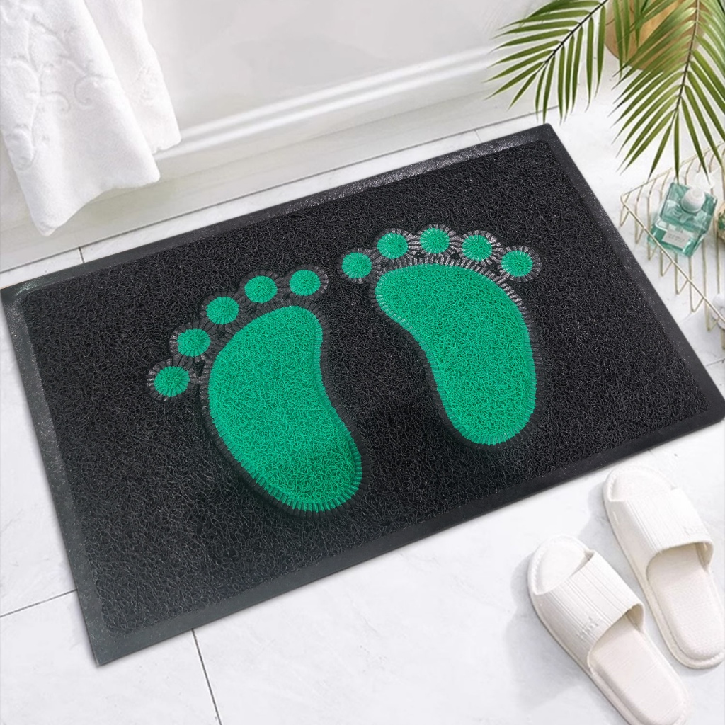 Keset Bihun Gambar Kaki / Keset Anti Slip 60x40cm /  Keset Ruang Tamu Model Bihun Aesthetic Terpopul