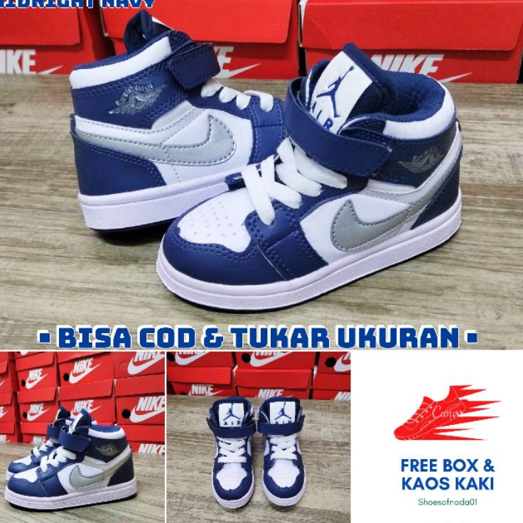 Borong Diskon  Nike Air Jordan Anak Laki Laki Grade Original Navy Series Sepatu Basket Anak Lakilaki Terlaris