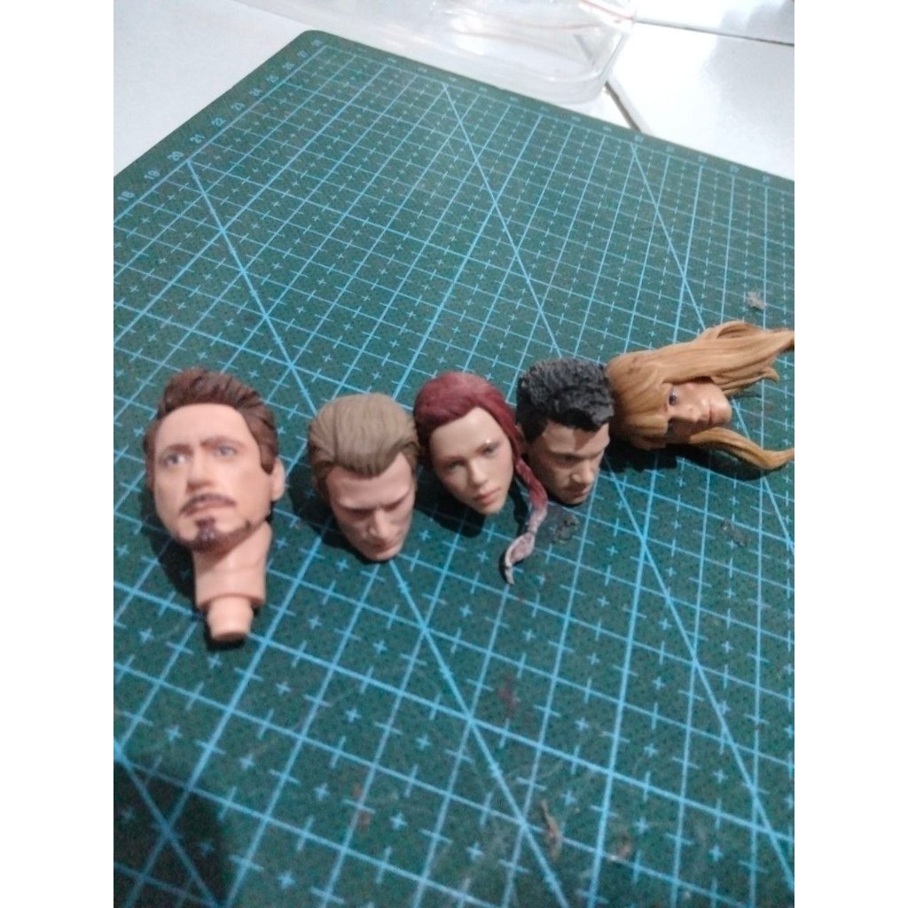 HS Head Sculpt Marvel Legends 1/12 Iron Man Captain America Black Widow