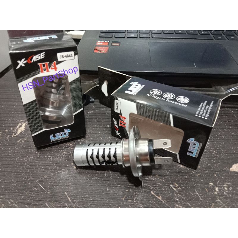 LAMPU DEPAN LED H4 LASER LAMPU LED XCASE 12V/18Watt ALL MOTOR VIXION BYSON VERZA CB150 DLL