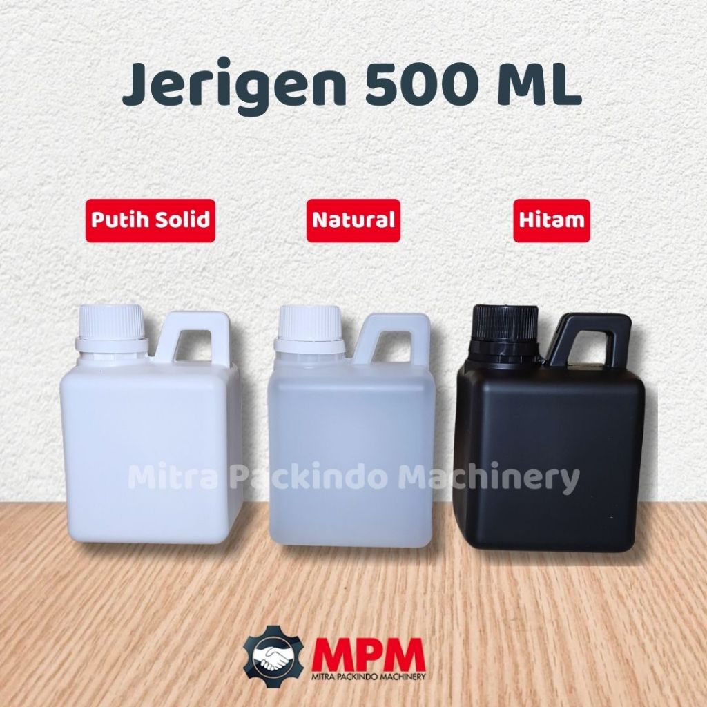 Jerigen 500ml Hitam Natural Putih Jirigen 500 ml 1/2L