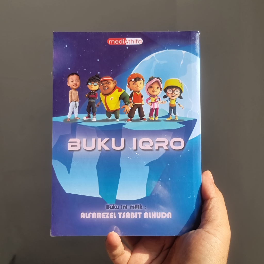 

BOBOBOY Iqro Custom Cetak Foto Dan Tulis Nama Anak Souvenir Ulang tahun Anak