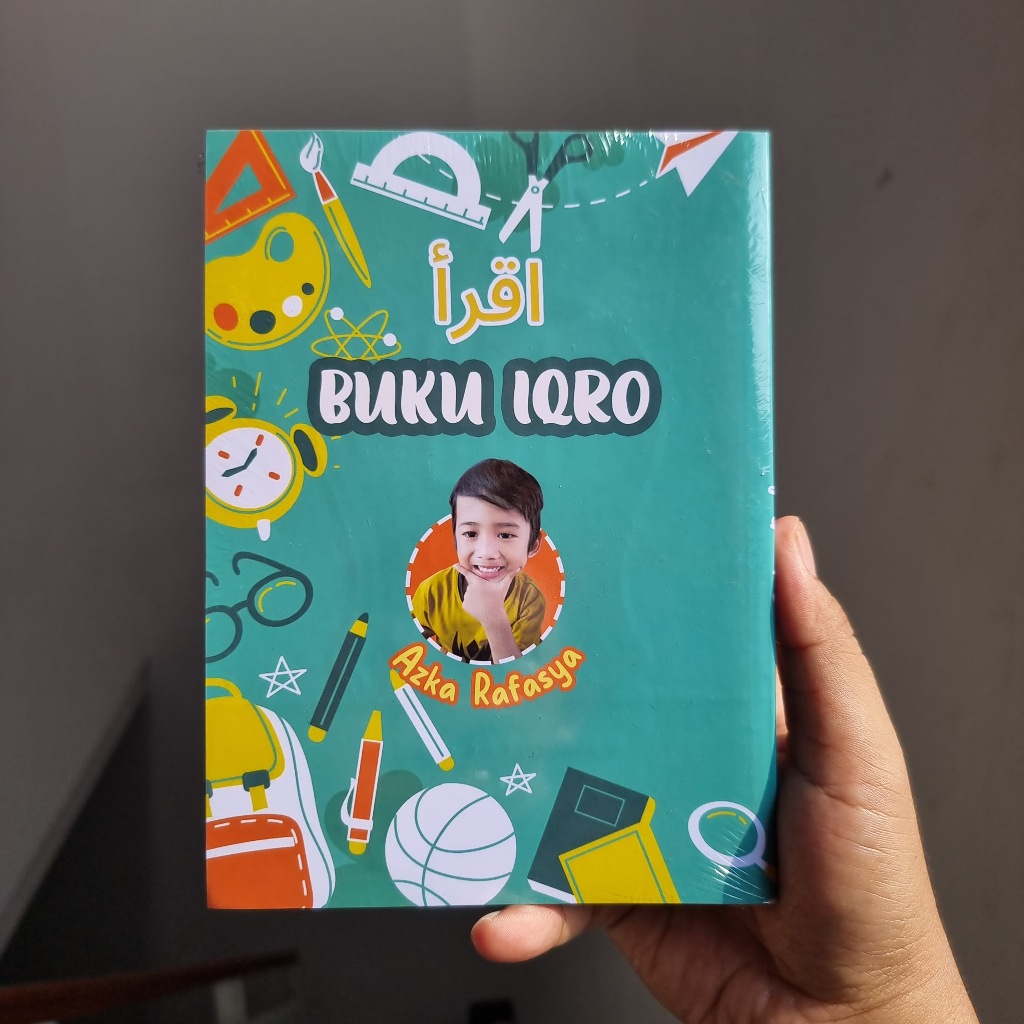 

ATK - Iqro Custom Cetak Foto Dan Tulis Nama Anak Souvenir Ulang tahun Anak