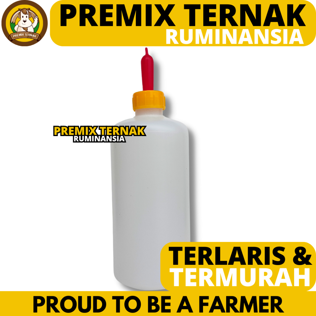 DOT KAMBING DAN BOTOL PUTIH 500ML - Dot Cempe Kambing Domba - Botol Dot Cempe