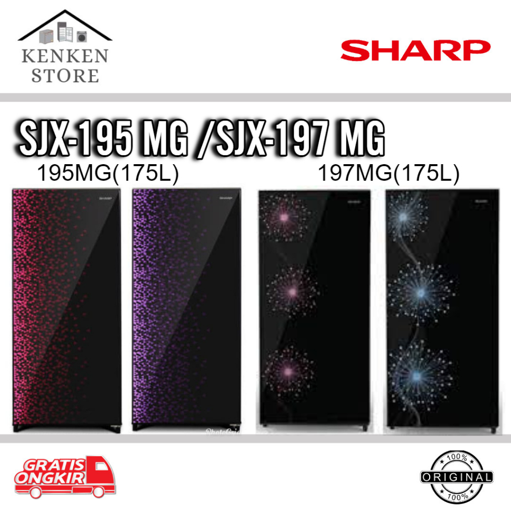KULKAS SHARP 1 PINTU  SJX-195MG | SJX-197MG SHINE SERIES
