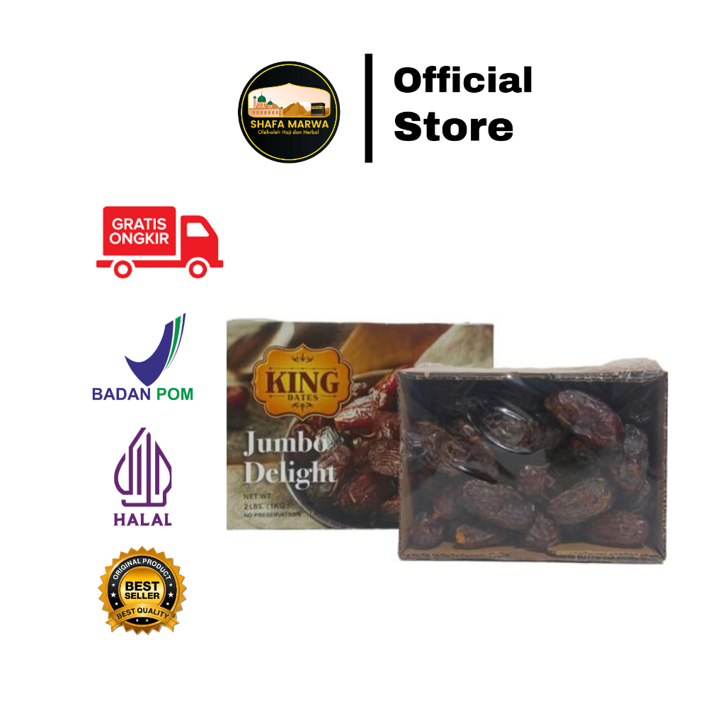 

Kurma Medjol Premium Palestin Dates Medjoul 1kg King Dates