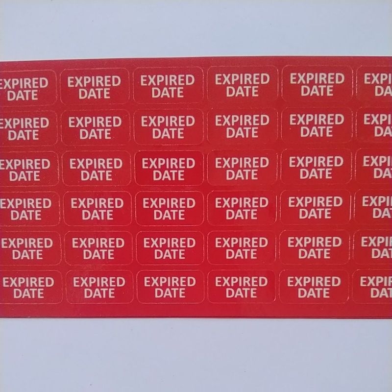 Label Stiker Expired Date